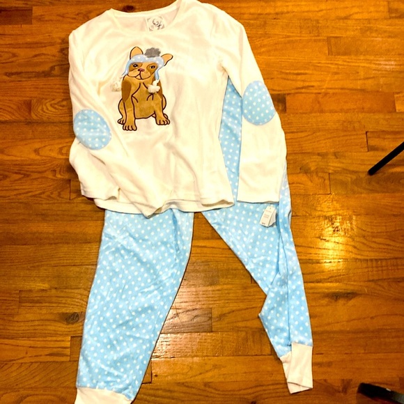 Pj Couture Other - PJ Couture Women’s Medium White and Blue Dog Pajama set NWT